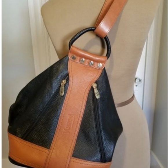 Valentina black made in Italy leather convertible sling…. - Picture 8 of 11